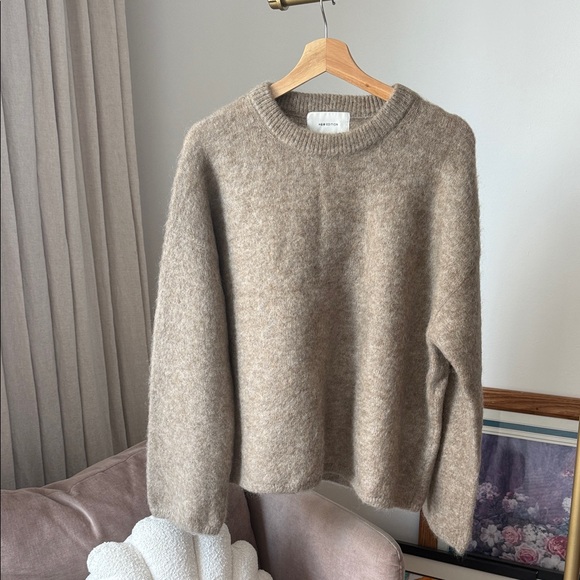 OVERSIZED MOHAIR-BLEND SWEATER, size S, beige - Picture 3 of 7
